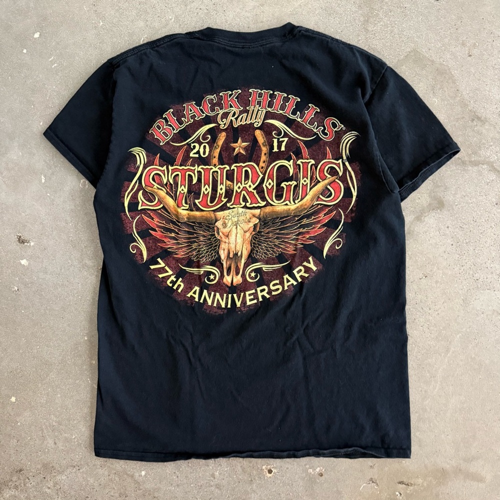Sturgis Motorcycle Choppers Grunge T Shirt Size M - Picture 4 of 4